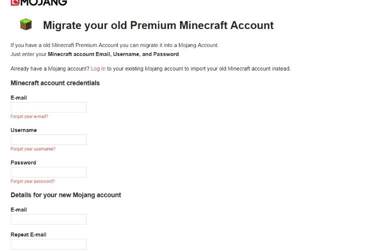 MigrateYour Free Minecraft Accounts 2023 to Mojang Account for Premium Access