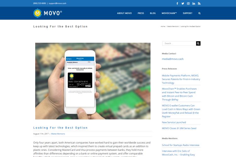 Movo Virtual Prepaid Card