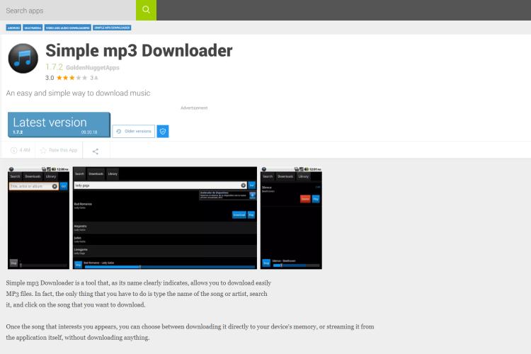 Simple MP3 Downloader - Music on Android