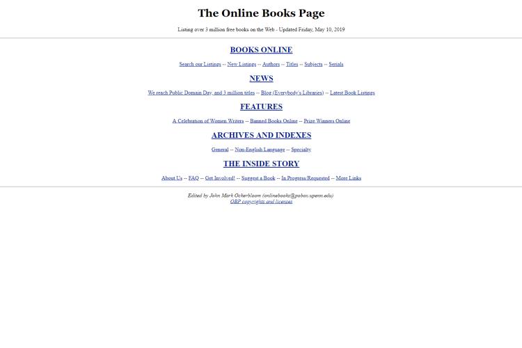 The Online BooksPage