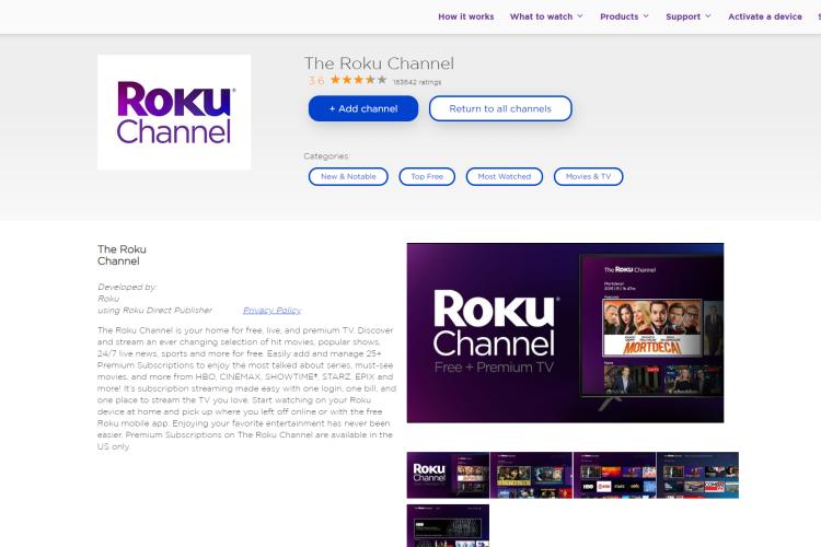 Roku     Channel 