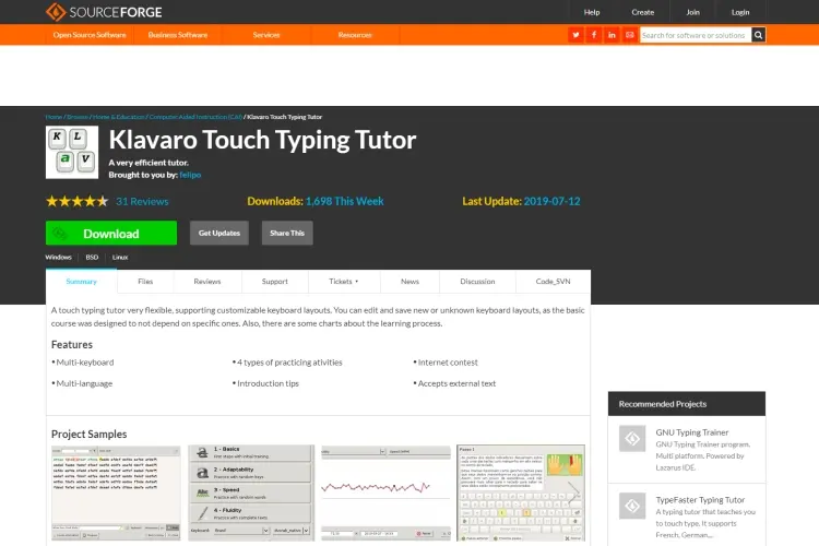 Klavaro  Touch Typing Tutor